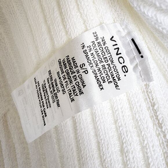 NEW Vince Rib Tie Back Cotton Blend White Ribbed Knit Tank Top - Picture 11 of 12